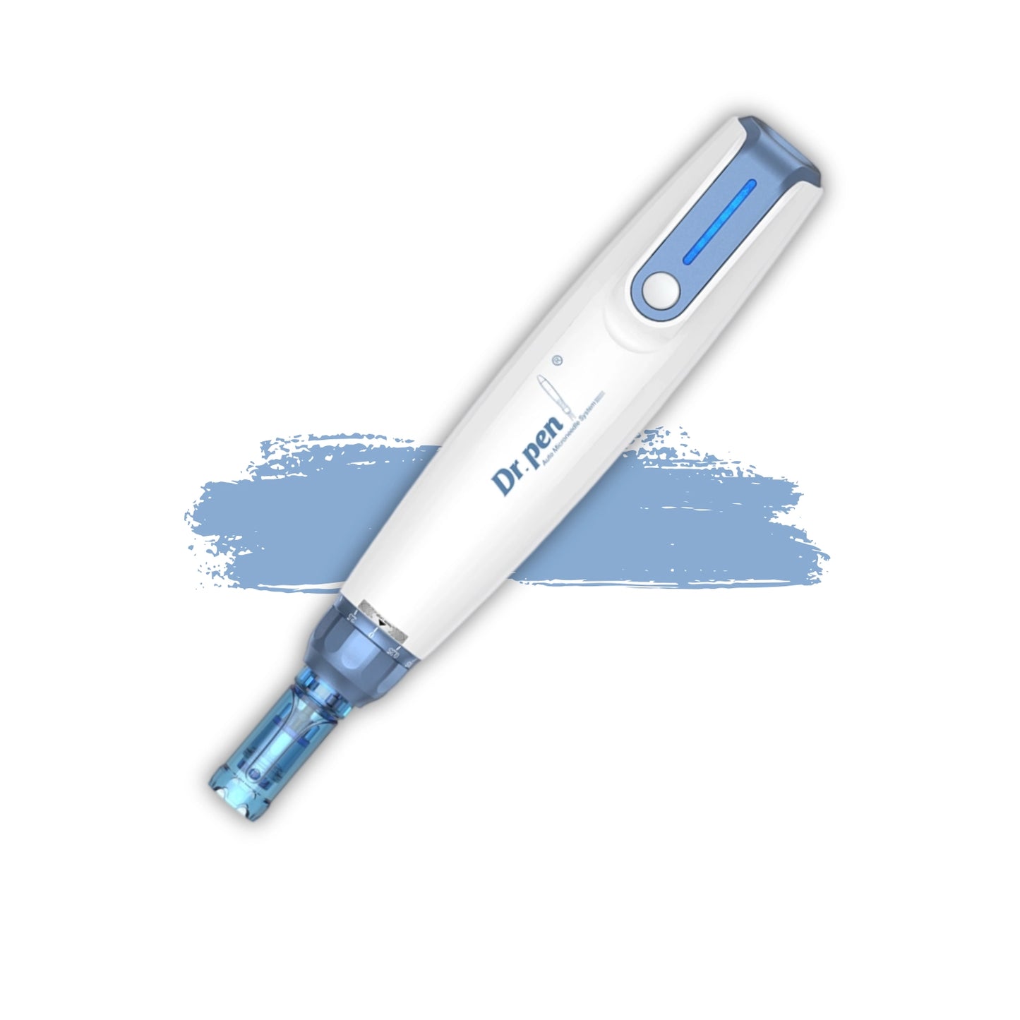Dr. Pen A9 on a white background with blue accents