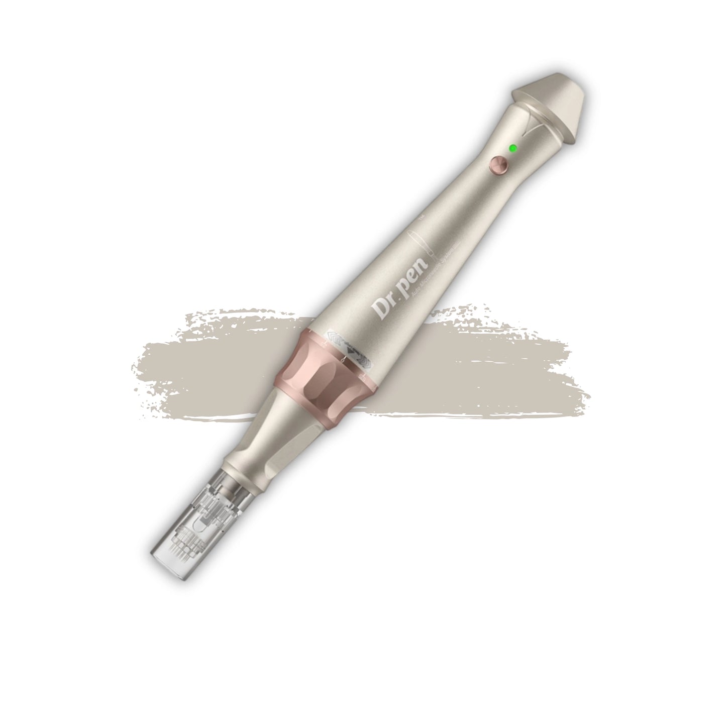 Dr. pen E30 on a white background with a beige color swatch.