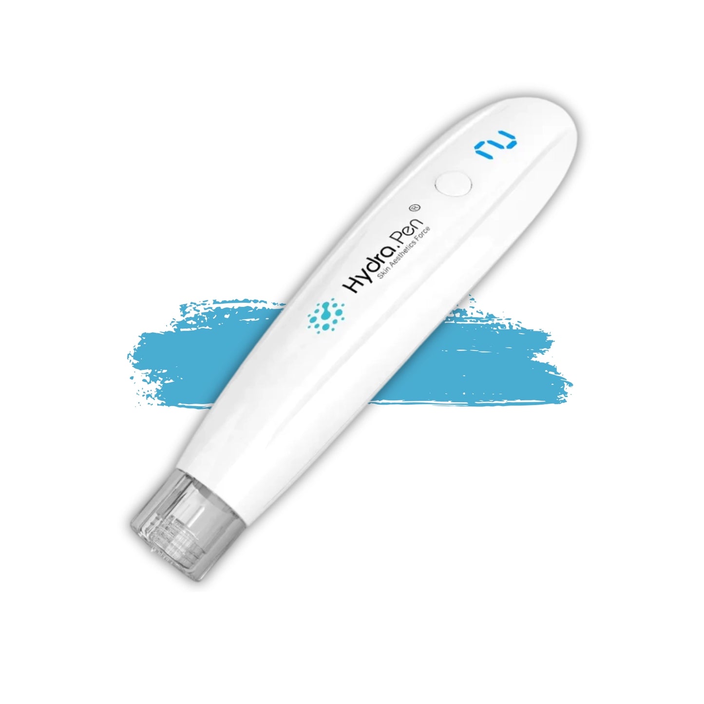 White Hydra Pen H2 with blue accents on a white background