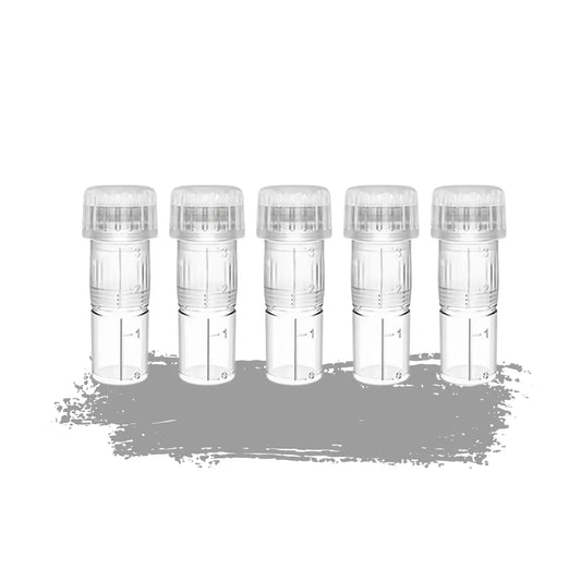 Hdra pen h5 needles with gray caps on a white background