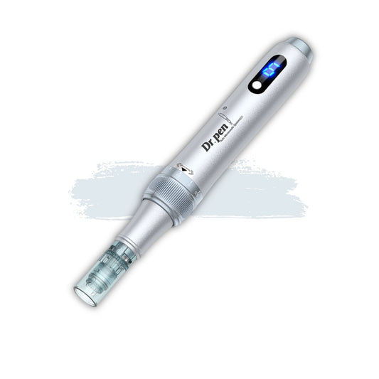 Silver Dr. pen M7S on a white background