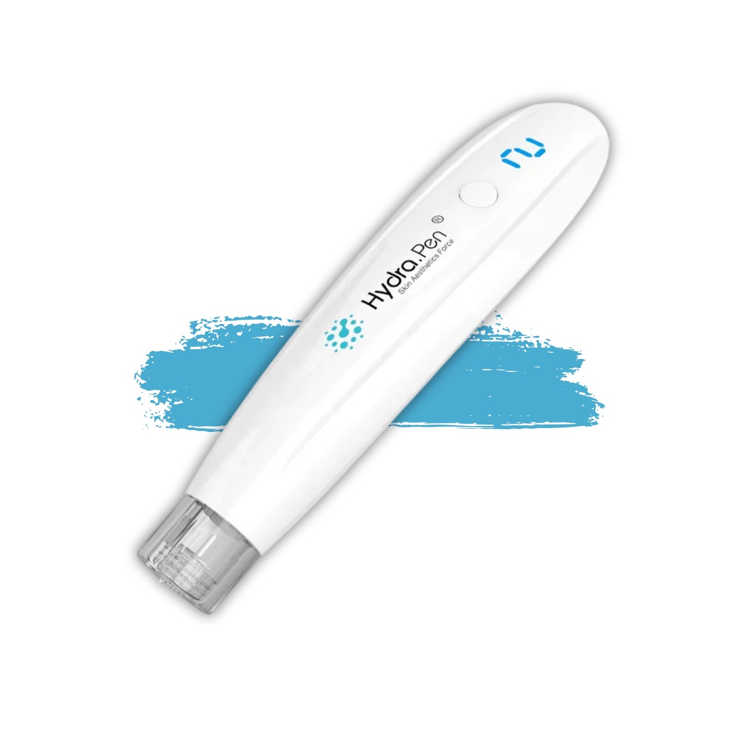 White Hydra Pen H2 with blue accents on a white background